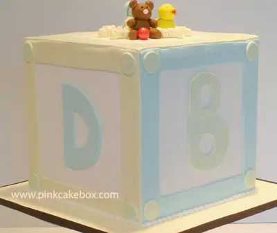 baby blocks baby shower cake